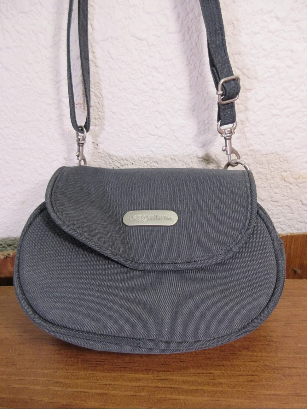 Baggallini Charcoal Gray Compact Crossbody